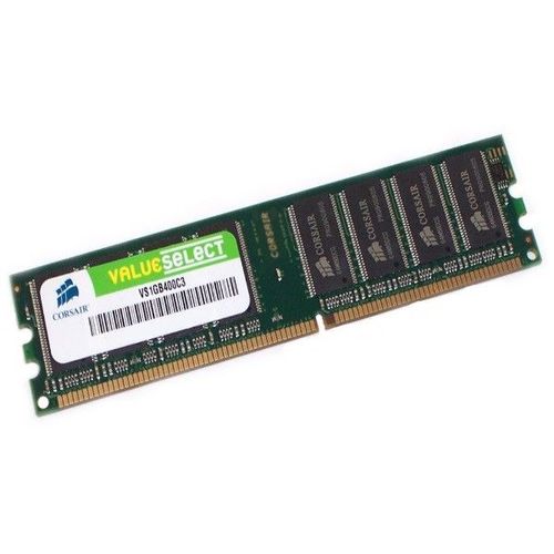 Ram Barrette Mémoire CORSAIR ValueSelect 1Go DDR PC-3200 VS1GB400C3 Unbuffered