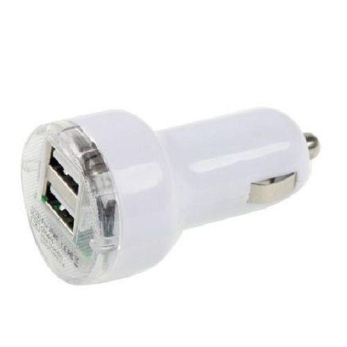 Chargeur Allume Cigare Double-Usb (Blanc)