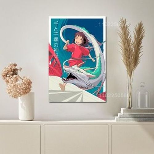 Affiche toile Manga chihiro affiche d¿¿corative,mpression murale Poster pour salon chambre ¿¿ coucher d¿¿cor sans cadre(50*70cm)
