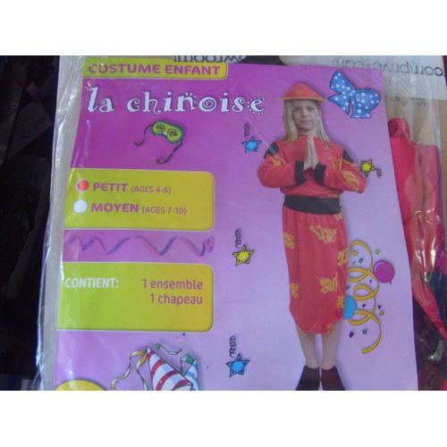 Costume Chinoise 4/6 Ans 
