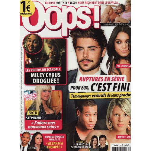 Oops! / 17-12-2010 N°73 : Zac Efron / Vanessa Hudgens (1,5p) Britney Spears (2p) Angelina Jolie (2p)