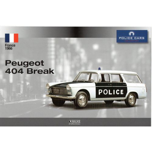 404 Break 1966 Police  Collection Police Cars-Atlas