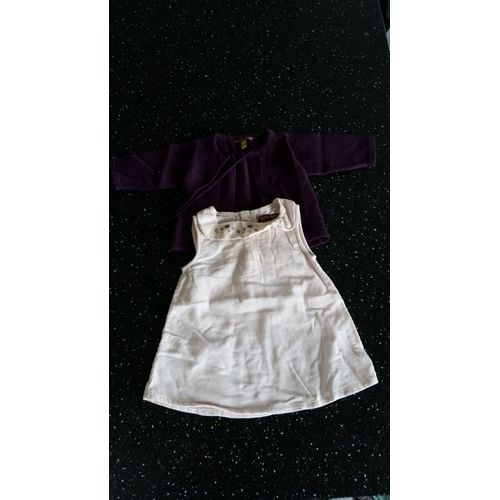 Ensemble Vêtement Du Pareil Au Même Robe + Gilet 1 Mois