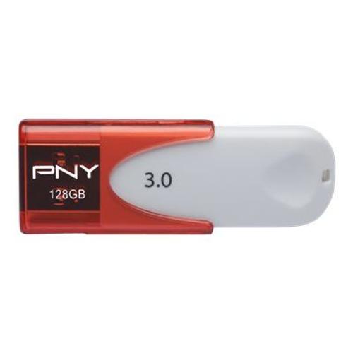 Cle USB 3.0 PNY Attaché 4 128Go Rouge Blanc