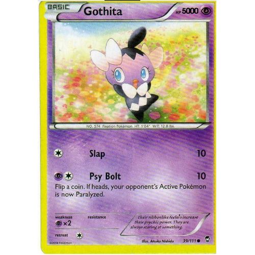 Carte Pokemon Gothita 39/111 Xy Furious Fists Poings Furieux Version Anglaise