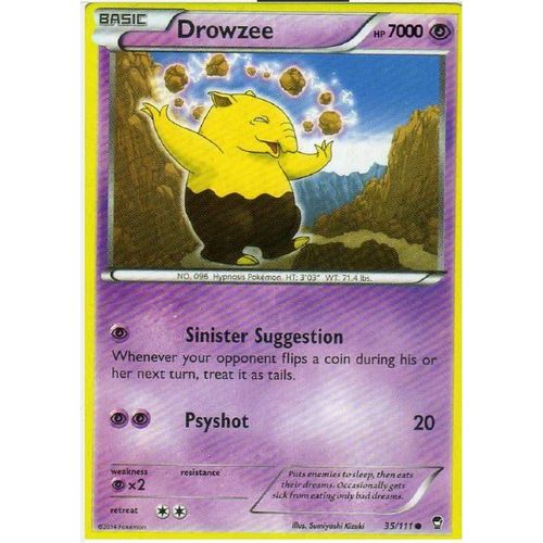 Carte Pokemon Drowzee 35/111 Xy Furious Fists Poings Furieux Version Anglaise