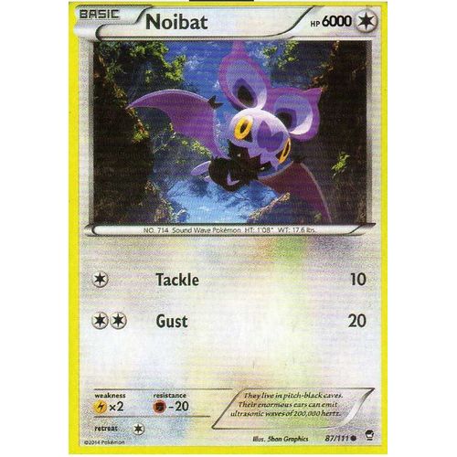 Carte Pokemon Noibat 87/111 Xy Furious Fists Poings Furieux Version Anglaise