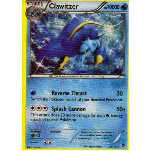 Carte Pokemon Clawitzer 24/111 Xy Furious Fists Poings Furieux Version Anglaise