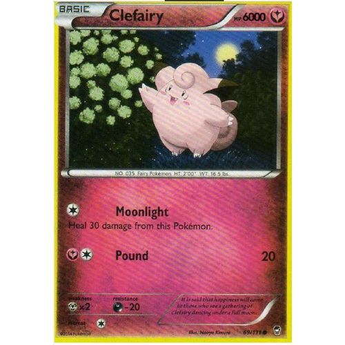 Carte Pokemon Clefairy 69/111 Xy Furious Fists Poings Furieux Version Anglaise