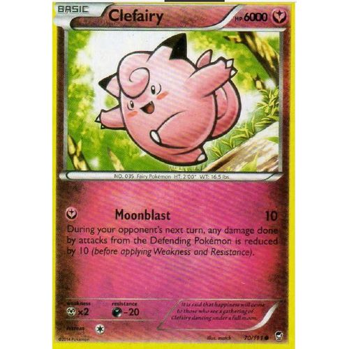Carte Pokemon Clefairy 70/111 Xy Furious Fists Poings Furieux Version Anglaise