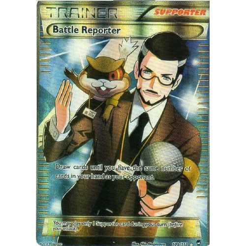 Carte Pokemon Trainer Battle Reporter 109/111 Xy Furious Fists Poings Furieux Version Anglaise