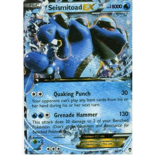 Carte Pokemon Seismitoad Ex 20/111 Xy Furious Fists Poings Furieux Version Anglaise