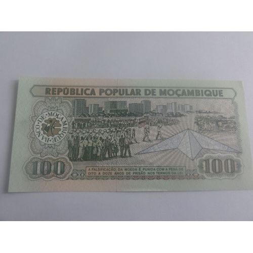 Billet 100 Meticas République Populaire De Mozambique 1989