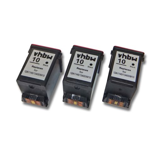 Lot de 3 cartouches d'encre vhbw pour Samsung SF-3000, SF-3000T, SF-3100, SF-3100F, SF-3100P comme Samsung INK-M10, Lexmark 13400HC.