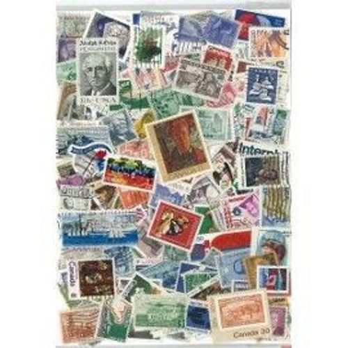 Amerique Du Nord 100 Timbres Obliteres Differents 