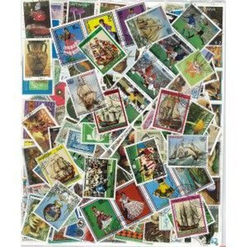 Amerique Du Sud 100 Timbres Obliteres Differents 