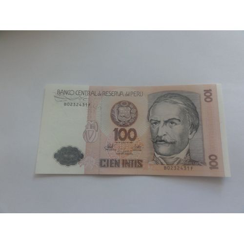 Billet 100 Intis Pérou