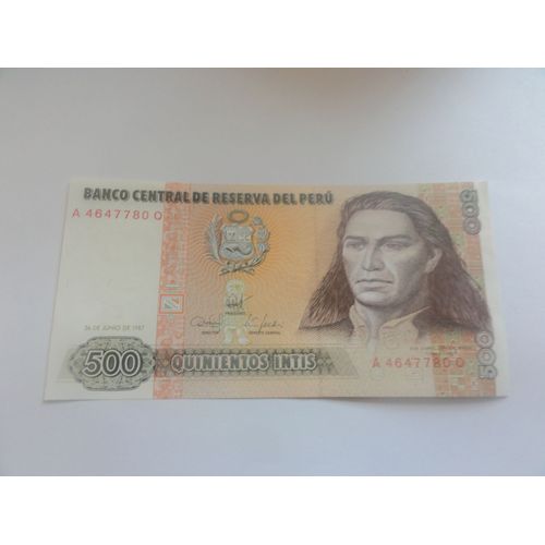 Billet 500 Intis Pérou