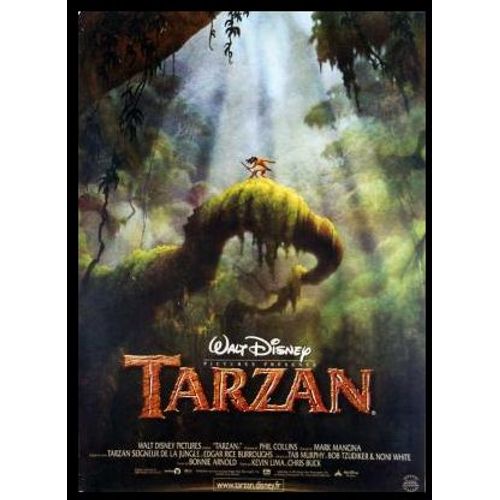 Tarzan -Véritable Affiche De Cinéma Pliée -Format 40x60 Cm - De Kevin Lima, Chris Buck Avec Tony Goldwyn, Minnie Driver, Glenn Close, Lance Henriksen, Muriel Robin, Valérie Lemercier - 1999