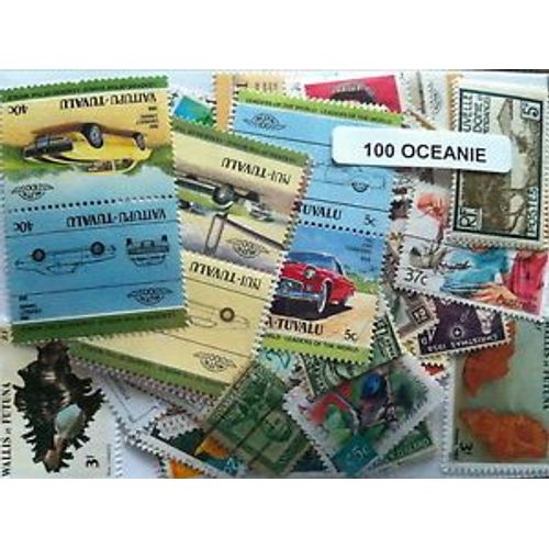 Oceanie 100 Timbres Obliteres Differents Tous Pays
