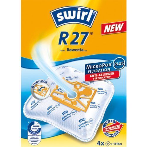 Swirl Lot De 4 Sacs Pour Aspirateur Et 1 Filtre R 27 Mp Plus Airspace