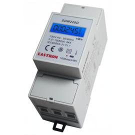 Compteur électrique à sortie impulsions LCD pour rail DIN monophasé EMDIN02