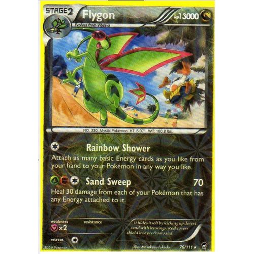 Carte Pokemon Flygon Libegon 76/111 Holo Reverse Xy Furious Fists Poings Furieux Version Anglaise