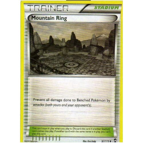 Carte Pokemon Trainer Mountain Ring 97/111 Xy Furious Fists Poings Furieux Version Anglaise