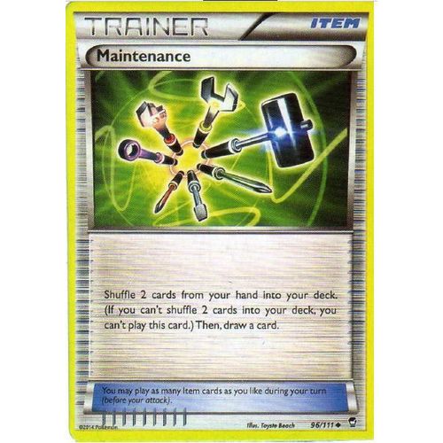 Carte Pokemon Trainer Maintenance 96/111 Xy Furious Fists Poings Furieux Version Anglaise
