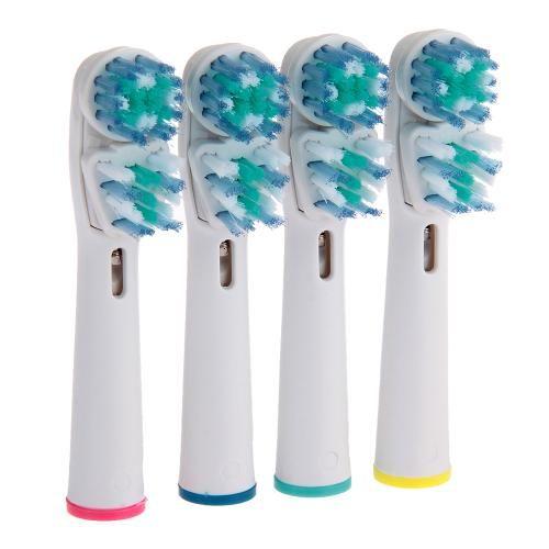 4pcs Tête Brossette Brosse À Dents Electrique Soins Tyle Dual Clean Pour Oral B