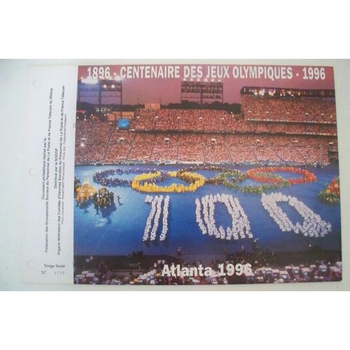 Centenaire Des Jeux Olympiques 1896-1996