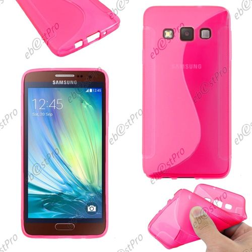 Ebeststar ® Housse Etui Coque Silicone Gel Motif S-Line Protection Souple Pour Samsung Galaxy A3 Sm-A300f, Couleur Rose + Film Protection D'écran