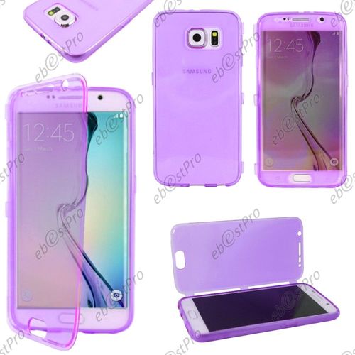 Ebeststar ® Housse Etui Coque Portefeuille Livre Silicone Gel Pour Samsung Galaxy S6 Sm-G920f, G920, Couleur Violet + Film Protection D'écran