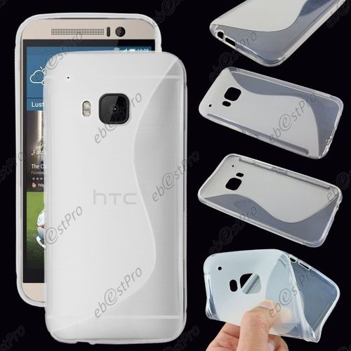 Ebeststar ® Coque S-Line Silicone Gel Motif Vague Housse Etui Protection Souple Pour Htc One M9, One Hima, Couleur Transparent + Film Protection D'écran