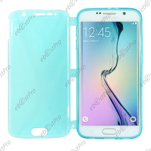Ebeststar ® Coque Portefeuille À Rabat Housse Etui Livre Silicone Gel Pour Samsung Galaxy S6 Sm-G920f, G920, Couleur Bleu + Film Protection D'écran