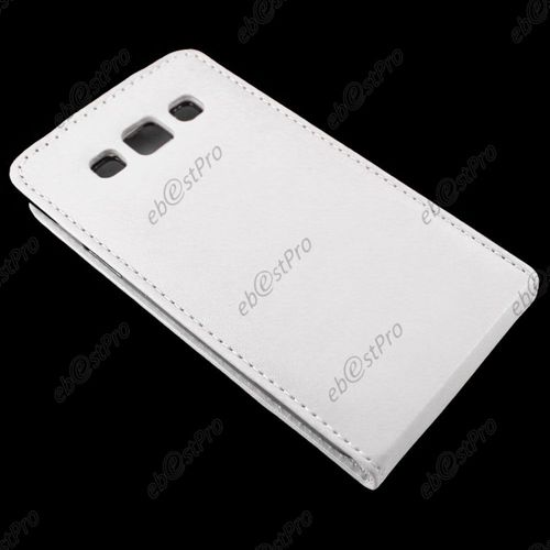 Ebeststar ® Coque Housse Etui Simili Cuir Rabattable Pour Samsung Galaxy A3 Sm-A300f, Couleur Blanc + Film Protection D'écran