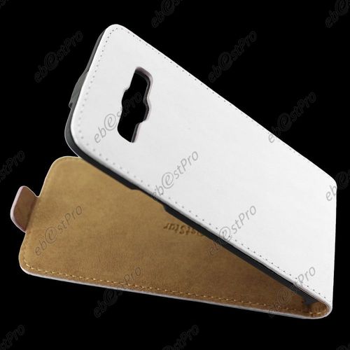 Ebeststar ® Etui En Pu Cuir Clapet Ultra Fine Housse Coque Pour Samsung Galaxy A3 Sm-A300f, Couleur Blanc + Film Protection D'écran
