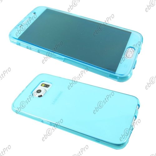 Ebeststar ®  Etui Portefeuille Rabattable Livre Housse Coque Silicone Gel Pour Samsung Galaxy S6 Sm-G920f, G920, Couleur Bleu + Film Protection D'écran