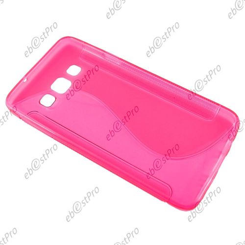 Ebeststar ® Coque S-Line Silicone Gel Motif Vague Housse Etui Protection Souple Pour Samsung Galaxy A3 Sm-A300f, Couleur Rose + Film Protection D'écran