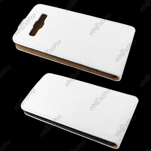 Ebeststar ® Etui Pu Cuir Rabattable Housse Coque Ultra Slim Pour Samsung Galaxy A3 Sm-A300f, Couleur Blanc + Film Protection D'écran