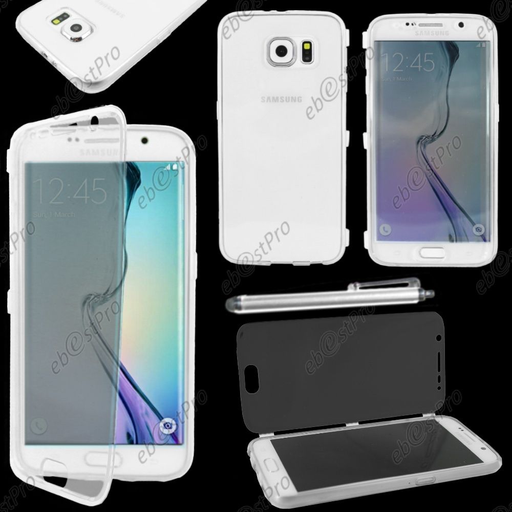 Ebeststar ® Housse Etui Coque Portefeuille Livre Silicone Gel Pour Samsung Galaxy S6 Sm-G920f, G920, Couleur Transparent + Stylet + Film Protection D'écran