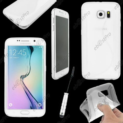 Ebeststar ® Housse Etui Coque Silicone Gel Motif S-Line Protection Souple Pour Samsung Galaxy S6 Sm-G920f, G920, Couleur Transparent + Mini Stylet + Film Protection D'écran