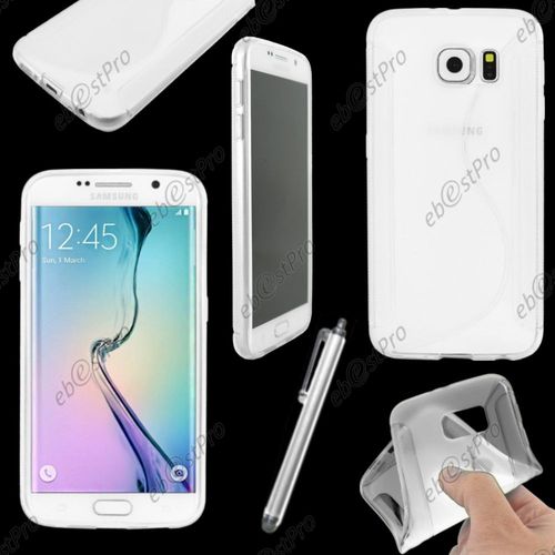 Ebeststar ® Housse Etui Coque Silicone Gel Motif S-Line Protection Souple Pour Samsung Galaxy S6 Sm-G920f, G920, Couleur Transparent + Stylet + Film Protection D'écran
