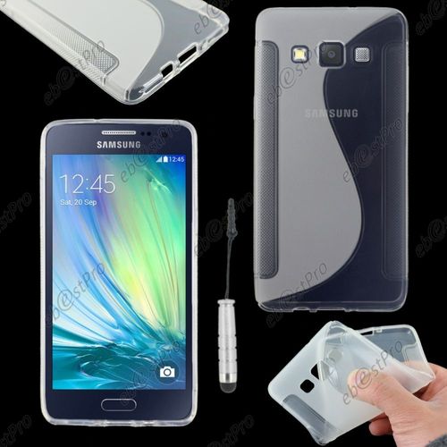 Ebeststar ® Housse Etui Coque Silicone Gel Motif S-Line Protection Souple Pour Samsung Galaxy A5 Sm-A500f, Couleur Transparent + Mini Stylet + Film Protection D'écran
