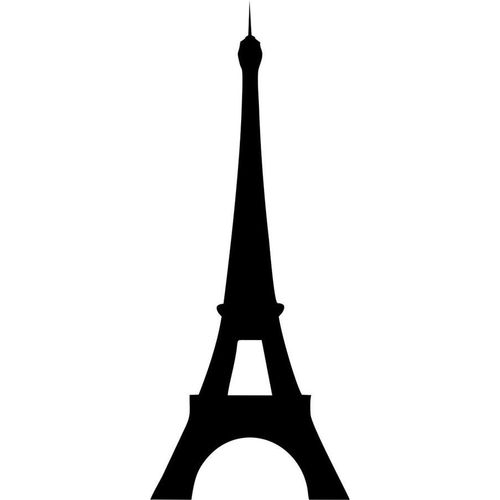 Autocollant Sticker Macbook Laptop Voiture Moto Tour Eiffel Noir Paris France
