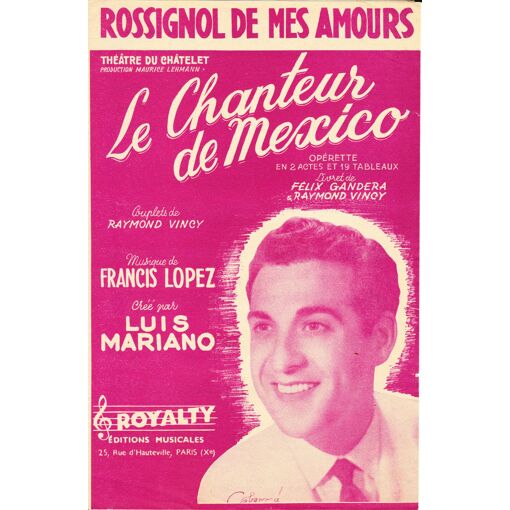 Luis Mariano Rossignol De Mes Amours Paroles