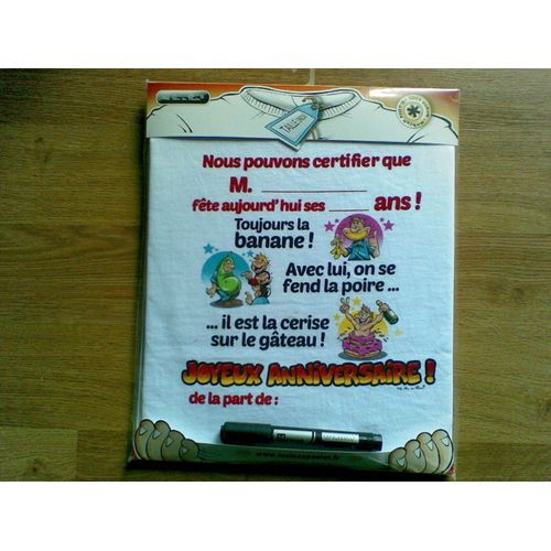 Tee-Shirt Stylo Anniversaire Pour Hommes
