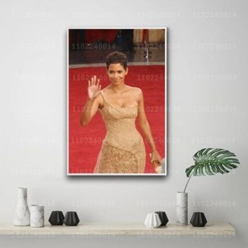 Affiche d¿¿corative sur toile acteur Halle Berry,mpression murale Poster pour salon chambre ¿¿ coucher d¿¿cor sans cadre(60*90cm)