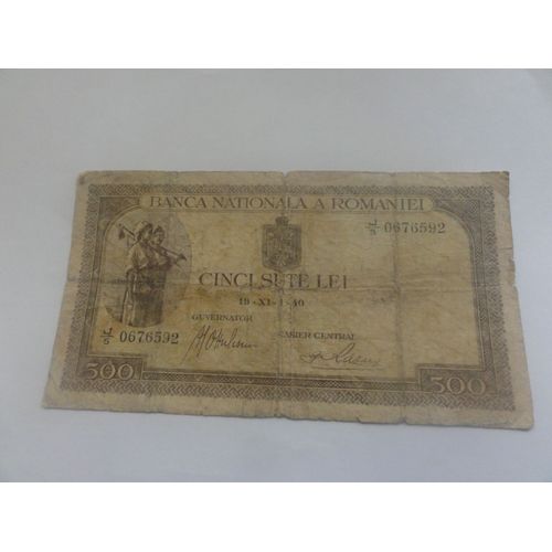 Billet 500 Lei Roumanie 1940