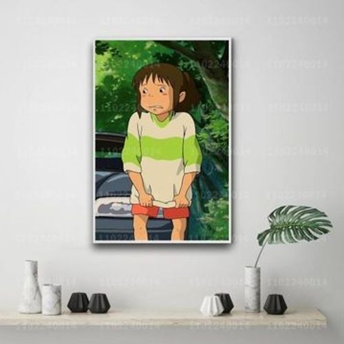 Affiche d¿¿corative sur toile dessin anim¿¿ Manga chihiro,mpression murale Poster pour salon chambre ¿¿ coucher d¿¿cor sans cadre(60*90cm)